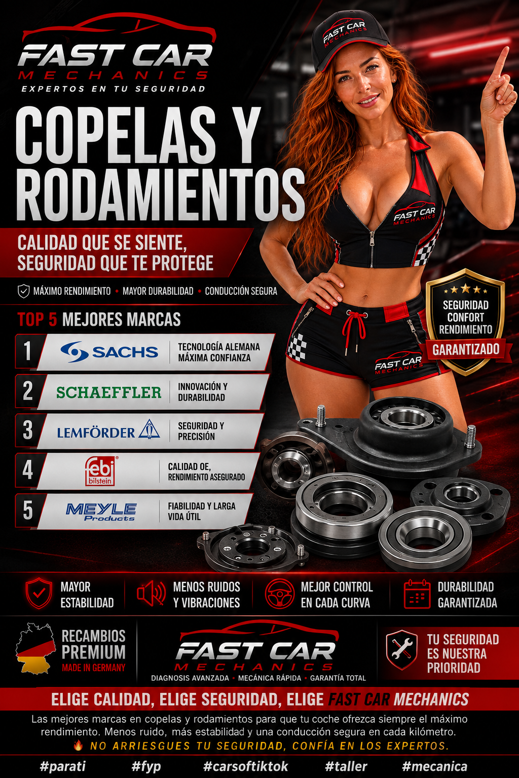 Cartel automovilístico Fast Car Mechanics